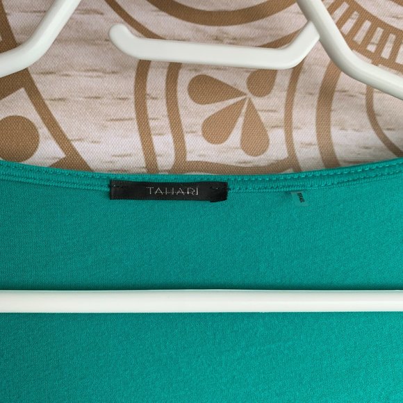 tahari turquoise wrap top Y2K - Picture 3 of 8